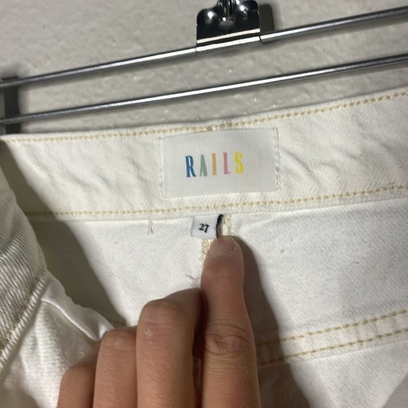 Rails highland denim midi White split back size 27 - Picture 11 of 12